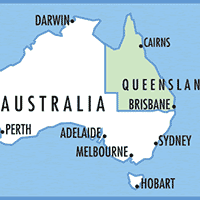 Map of Brisbane & Australia